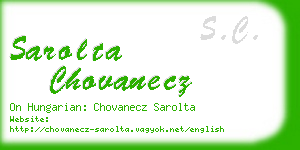 sarolta chovanecz business card